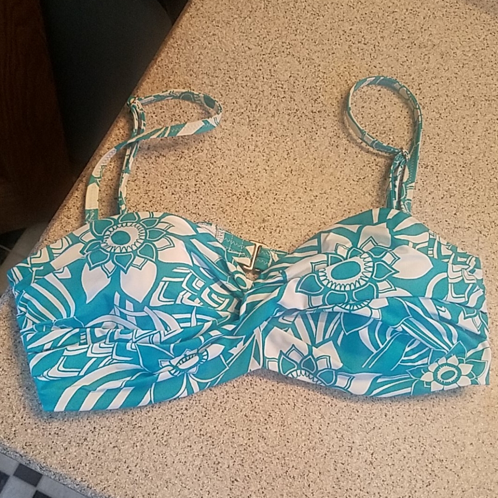 Bandeau swim top, sz 8, eddie Bauer
